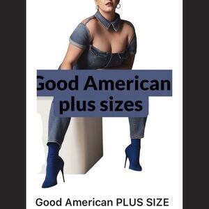 Good American Denim Jumpsuit with Blue Accents